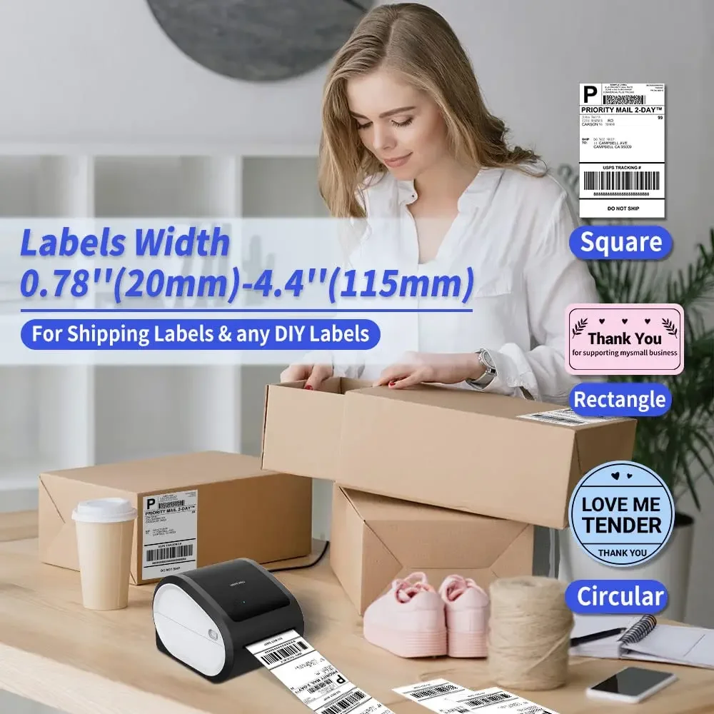 Wireless Bluethooth Shipping P - Commercial Label Printing Machine 评论和价格