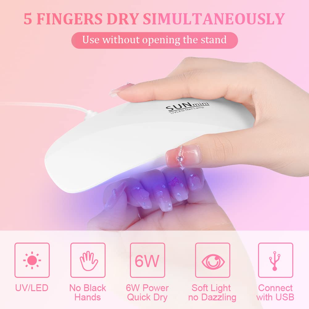 Portable 6 LED UV Nail Lamp 6W - Exposure Unit Uv 评论和价格