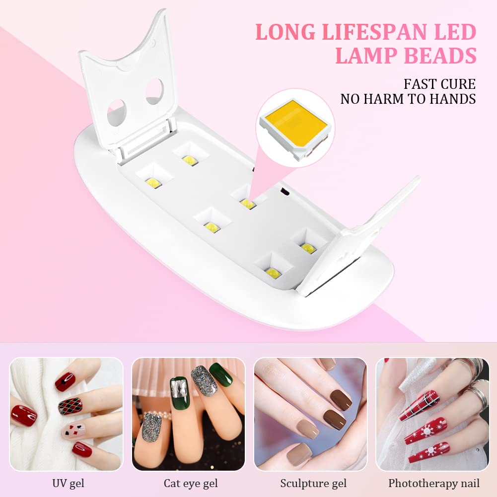 Portable 6 LED UV Nail Lamp 6W - Exposure Unit Uv 评论和价格
