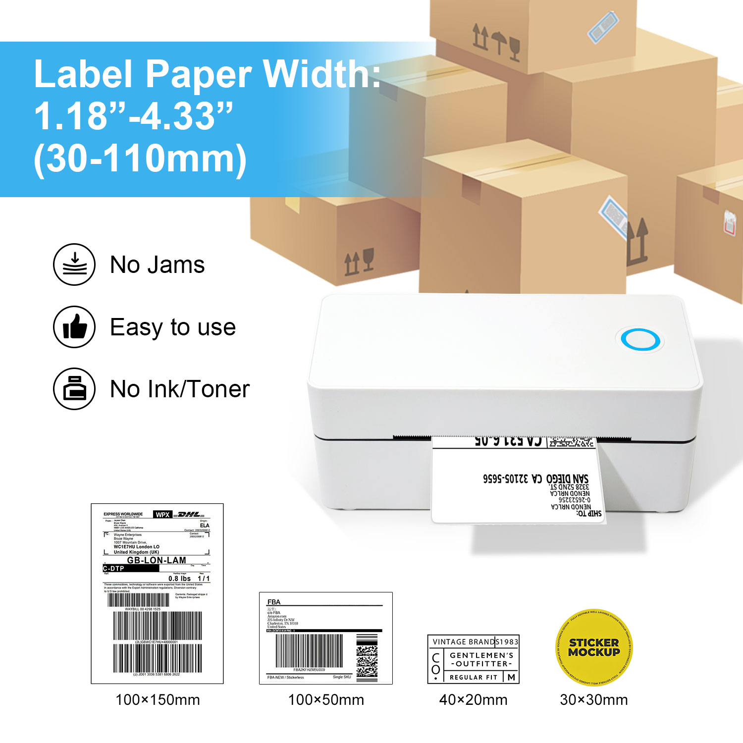 OEM 110mm 4*6Inch Direct Therm - Commercial Label Printing Machine 评论和价格