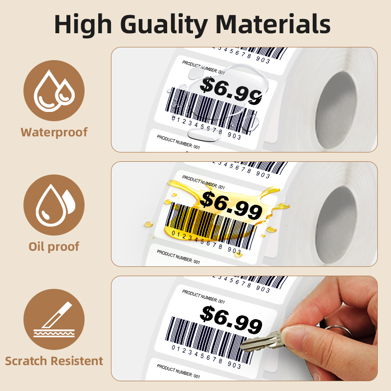 5 Rolls of White Label Sticker - Commercial Label Printing Machine 评论和价格